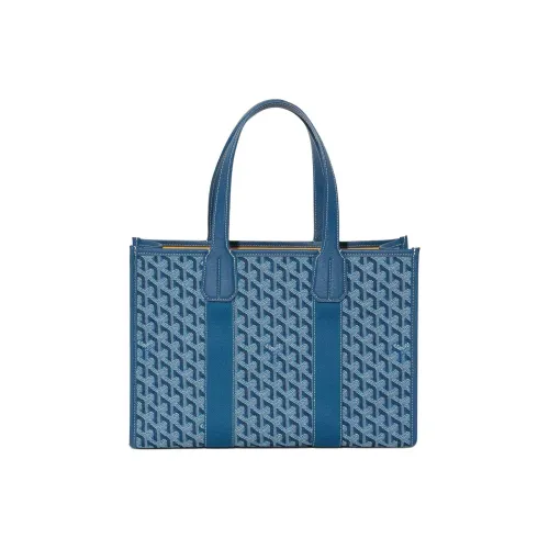 GOYARD Villette Жаккард Холщовая Сумка Сумка-тоут Сумка для покупок Сумка через плечо Маленькая Унисекс Океанский Синий