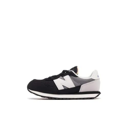 New Balance NB 237 Low Топ Детская Беговая Обувь Черный Серый Белый Малыш