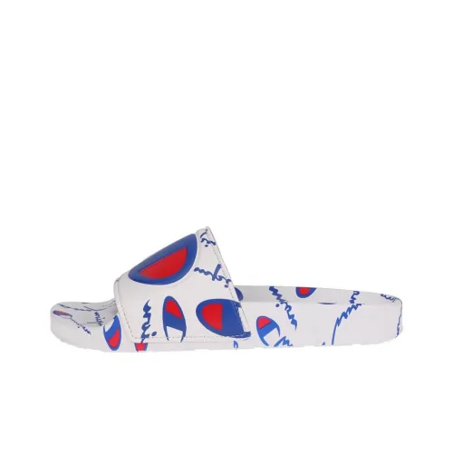 Чемпион Ipo Slide Slip-Resistant Abrasion-Resistant Детские Домашние Тапочки Белый Синий Подростки