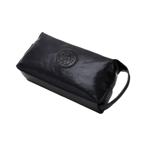 DOSRFINI Сумка из натуральной коровьей кожи стандартная мужская черная