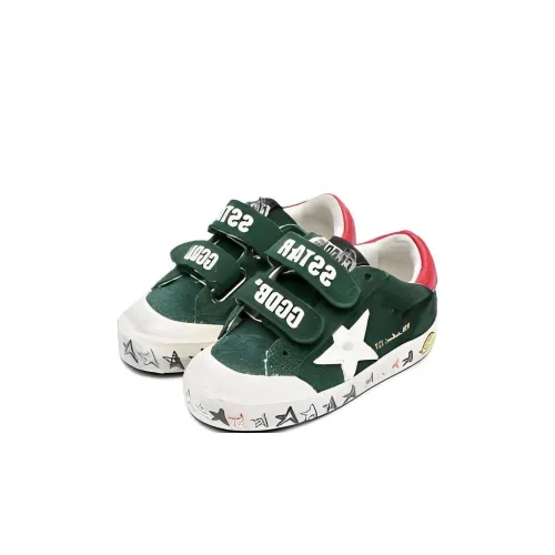 Golden Goose Детские Скейтбординги Низкие Топы Зеленые Для Дошкольников