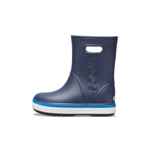 Crocs Амортизация Износостойкие Колено Высокие Детские ботинки Морской синий Детский