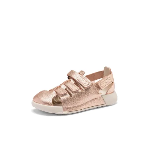 Ecco Аbrasion Resistant Children's Sandals Gold Pink Baby