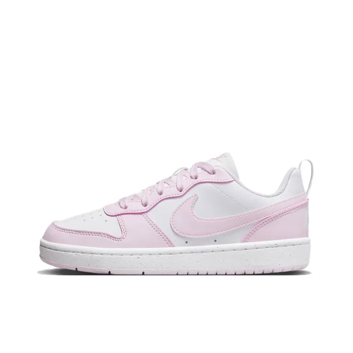 Nike Court Borough Low противоскользящий устойчивый к истиранию низкий топ детские скейтбординги розовый белый