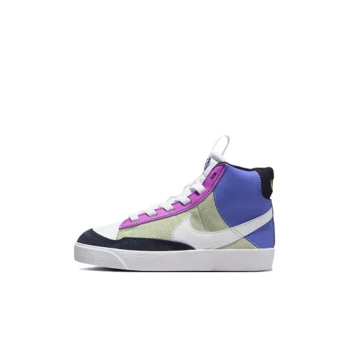 Nike Blazer Детские Скейтбординги MID Топ Синий Красный Зеленый Пре-школа