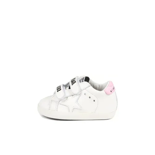 Golden Goose Малыш School Набор Противоскользящие Низкие Топы Обувь для малышей Белый Розовый Новорожденный И Малыш