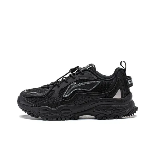 LINING YOUNG Sports Life Collection Амортизация Износостойкий Низкий Топ Kids Lifestyle Shoes Черный