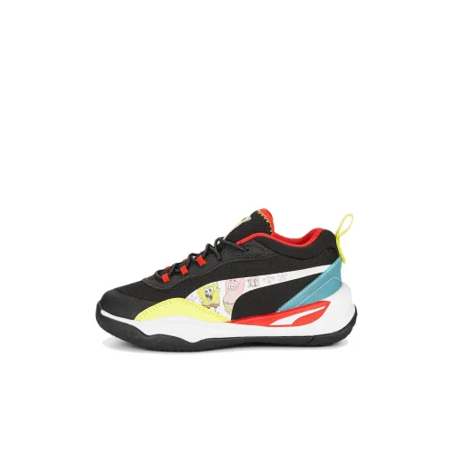 SPONGEBOB SQUAREPANTS X PUMA Анти-KICK Низкий Топ КIDS Лайфстайл Обувь Черный Красный Детский Возраст 3-7 лет