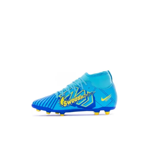 Nike Jr. Mercurial Superfly 9 Club Slip-Resistant Низкие Детские Футбольные Бутсы Синие Детские