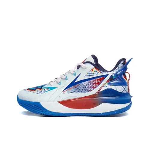 LINING YOUNG Pioneer Spirit TEAM 3,0 V2 Low Топ Детские Баскетбольные Кроссовки Синий Белый