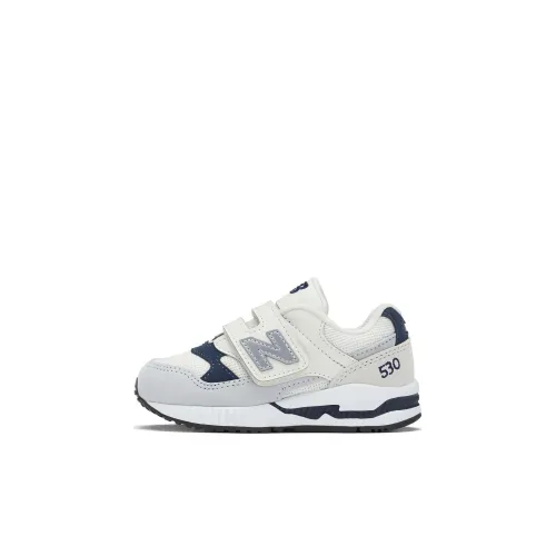 New Balance NB 530 Устойчивая к истиранию Низкая Обувь для малышей Белый Серый Младенец и Малыш