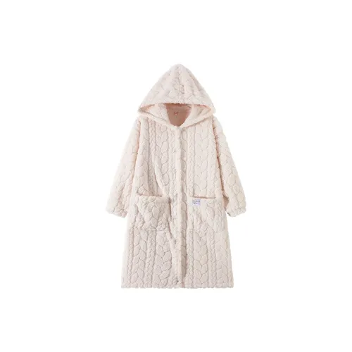 Qiao Ni Tong Женская халат для сна Абрикос