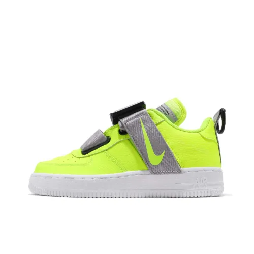 Nike Air Force 1 Low Utility Abrasion Resistant Низкий Топ Детские Скейтбординги Желтый Подростки