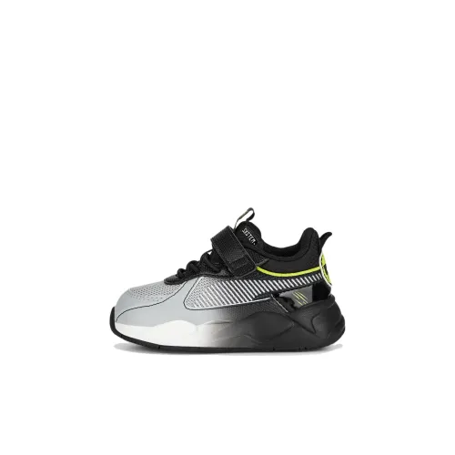 MIRACULOUS X PUMA RS X Abrasion Resistant Низкие Топ Обувь для малышей Черный Серый Infant и Toddler