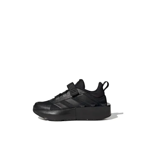 Adidas Tech Rnr Slip-resistant Abrasion-resistant Low Top Kids Lifestyle Shoes Black Kids Adidas Tech Rnr Противоскользящий Устойчивый к истиранию Низкий Топ Детские Лайфстайл Обувь Черный Детский