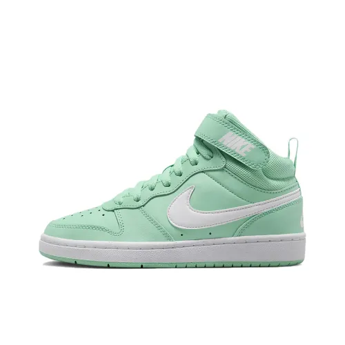 nike Court Borough MID 2 Противоскользящий MID Топ Детские Скейтбординги Зеленый Белый Подростки