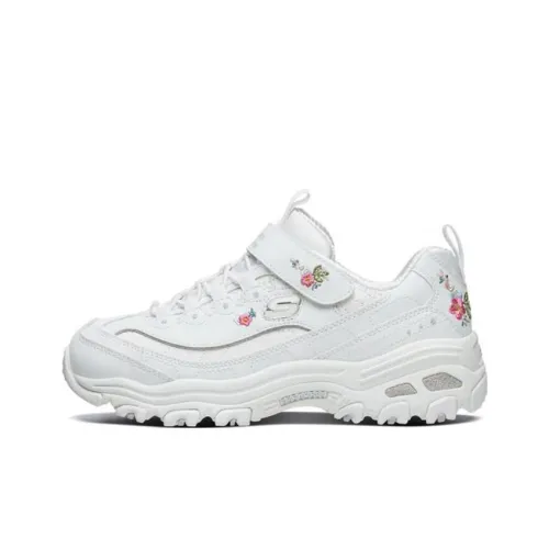 Skechers D'LITES Series Детская повседневная обувь Низкий топ Белый Школьный возраст
