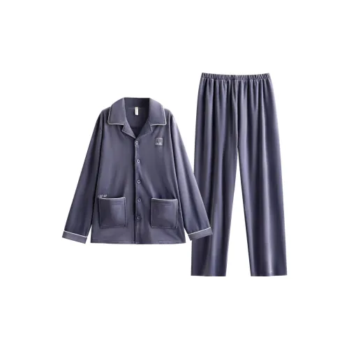 UAVAE Пижамный комплект мужской серый синий