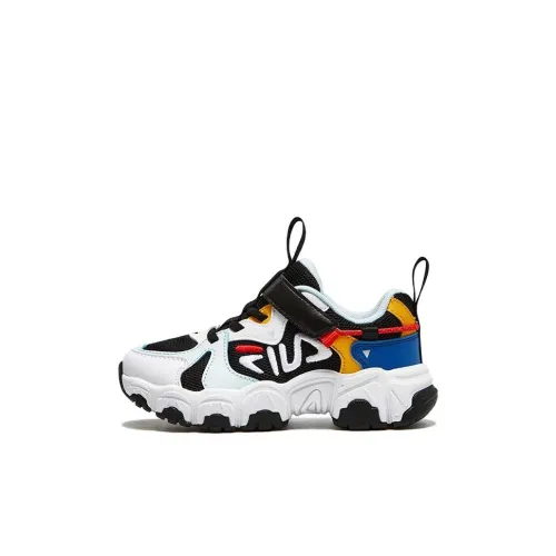 FILA KIDS Нескользящий Легкий Низкий Топ Детская Беговая Обувь Черный Серый Серый Для Детей Возрастом 3-7 Лет