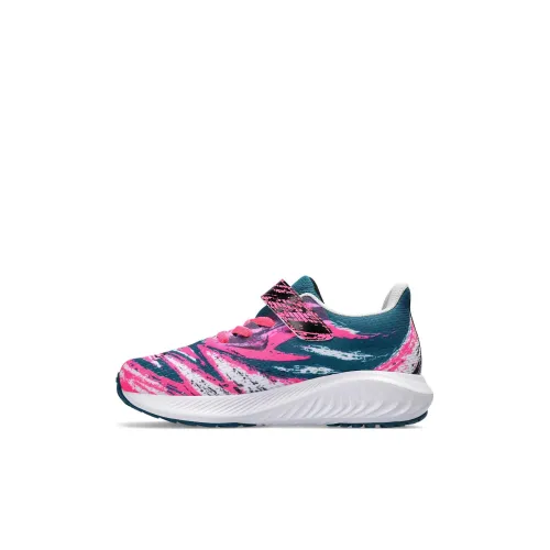 Asics Noosa Tri 15 Амортизация и Дышащий MID Топ Детские беговые кроссовки Розовый Детский