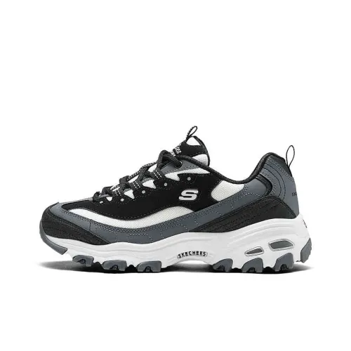 Skechers DLITES Беговые кроссовки Низкий верх Черный/Белый/Серый Женские