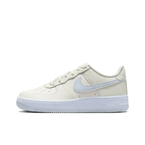 Nike Air Force 1 Low Abrasion Resistant Низкий Топ Детские Скейтбординги Бежево-синий