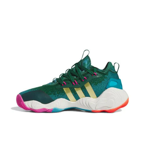 Adidas Trae Young 3,0 Дышащие Детские Баскетбольные Кроссовки Зеленые