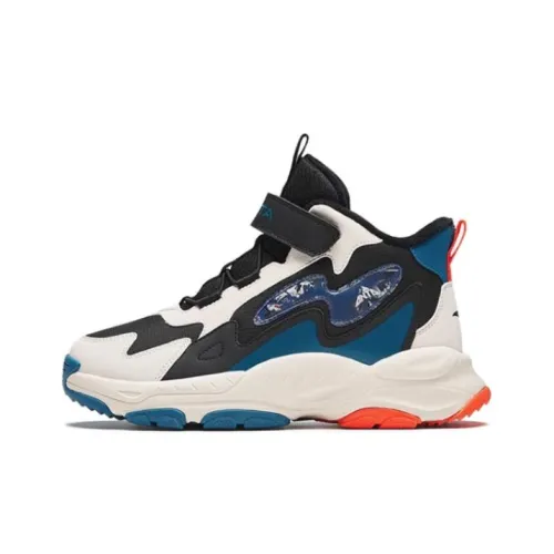 Antakids Slip-resistant Abrasion-resistant Low Top Kids Lifestyle Shoes Black Blue Антакидс Слип-резистентный Аbrasion-resistant Низкий Топ Детские Lifestyle Shoes Черный Синий