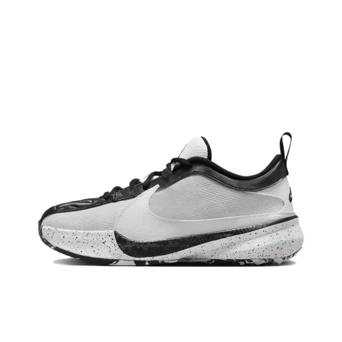 Nike Freak 5 Детские баскетбольные кроссовки Низкий топ Белый/Черный/Прозрачный Синий/Белый Унисекс