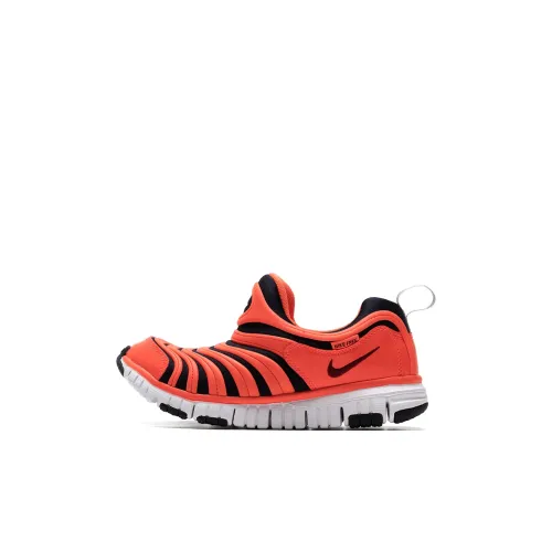 Nike Dynamo Free Амортизация Износостойкий Низкий Топ KIDS Lifestyle Shoes Оранжево-черный Детские Возраст 3-7 лет