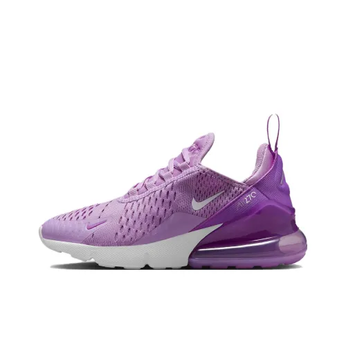 Nike Air Max 270 Low Топ Детские Беговые Кроссовки Белый Фиолетовый Подростки