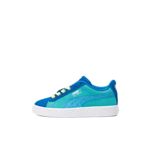 Cocomelon X PUMA Замша Износостойкий и Легкий Низкий Топ Детские Скейтбординги Синий Детский