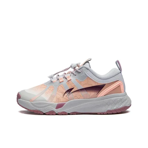 LINING YOUNG Lite 2,0 Амортизация Износостойкий Низкий Топ Детские Беговые Кроссовки Серый Розовый Подростки