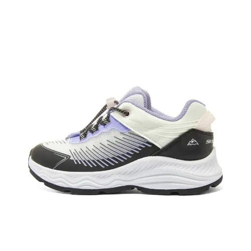 SKECHERS GIRLS Амортизация Износостойкий Низкий Топ Детская Беговая Обувь Белый Черный Подростки