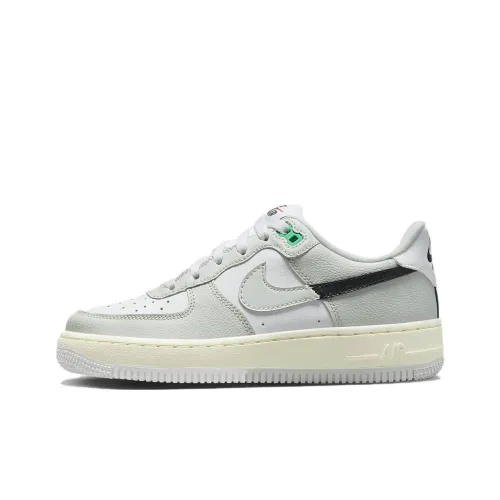 Nike Air FORCE 1 Детские Скейтбординги Низкий Топ Серебристо-Белый Унисекс