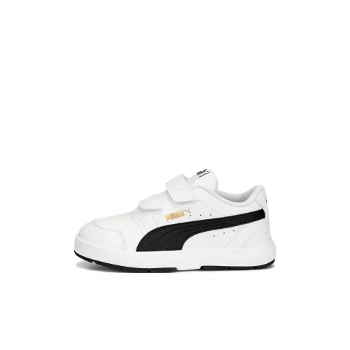 PUMA EVOLVE Court V Детские Скейтбординги Низкий Топ Черный/Белый Kids