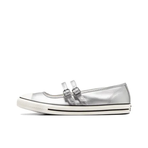 Converse Chuck TAYLOR All Star Туфли Мэри Джейн Серебряные Женские