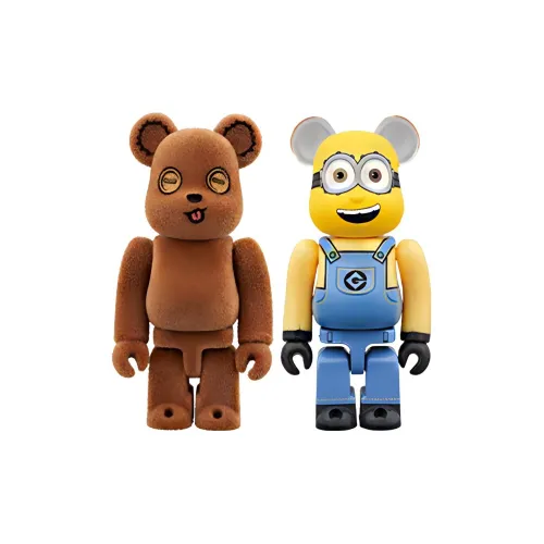 BE@RBRICK Minions Movie Animation Despicable Me BOB TIM 2 шт Одежда Sets Прозрачный Blind Box с карточкой 100%