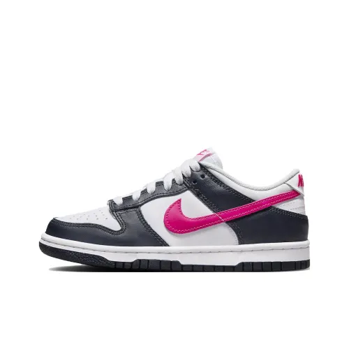 Nike Dunk Детские Скейтбординги Низкий Топ Белый Черный Розовый Унисекс