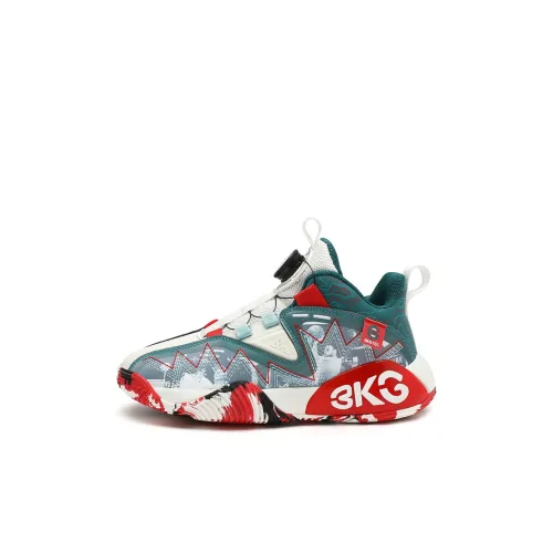 BKG MID Топ Детские Баскетбольные Кроссовки Черный Зеленый Красный Детский