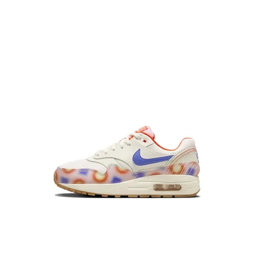 Nike Air Max 1 Low Топ Kids Lifestyle Shoes Бежевый Синий Подростки