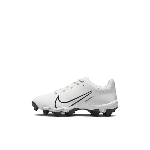 Nike Hyperdiamond 4 Устойчивый к истиранию Дышащий Низкий Верх Детская Тренировочная Обувь Белая Малыш