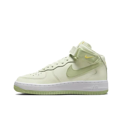 Nike Air Force 1 LE Амортизация Износостойкий MID Топ Детские Скейтбординги Sea Стекло Цвет Подростки