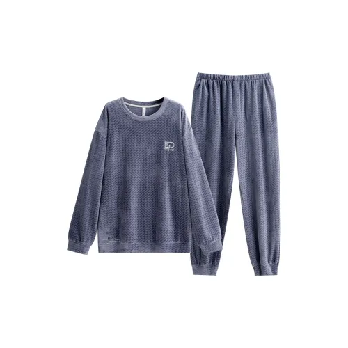 UAVAE Пижамный комплект мужской серый синий