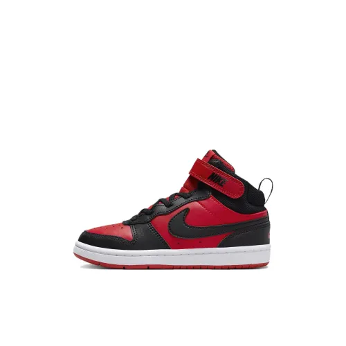 Nike Court Borough MID 2 Амортизация Износостойкий MID Топ Детские Скейтбординги Красный черный