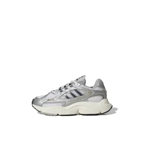 Adidas Originals Ozmillen Slip-resistant Abrasion-resistant Low Top Kids Lifestyle Shoes Silver White Children's Adidas Originals Ozmillen Slip-resistant Abrasion-resistant Низкий Топ Детские Лайфстайл Обувь Серебряный Белый Детский