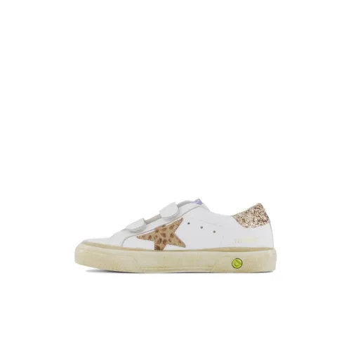 Golden Goose May Star Детские Скейтбординги Низкий Топ Белый Для Детей дошкольного возраста