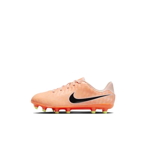 Nike Tiempo Legend 10 Slip-Resistant Abrasion-Resistant Low-Top Футбольные бутсы Orange Детские