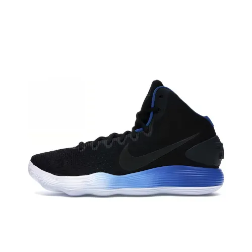 Nike Hyperdunk 2017 BLK EP Slip-resistant Abrasion-resistant MID Топ Баскетбольные кроссовки Мужской Черный Синий