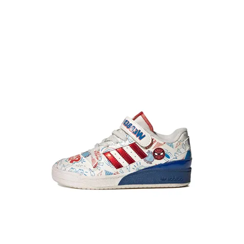 Adidas Originals FORUM Low Топ Детские Скейтбординги Белый красный синий Children Возраст 3-7 лет